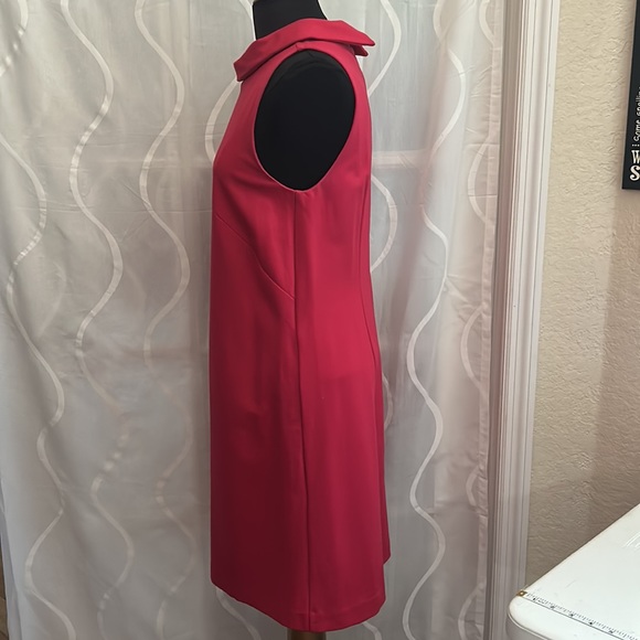 Ann Taylor, Sleeveless, Pink, High Neck Dress, Size Medium - Picture 3 of 8